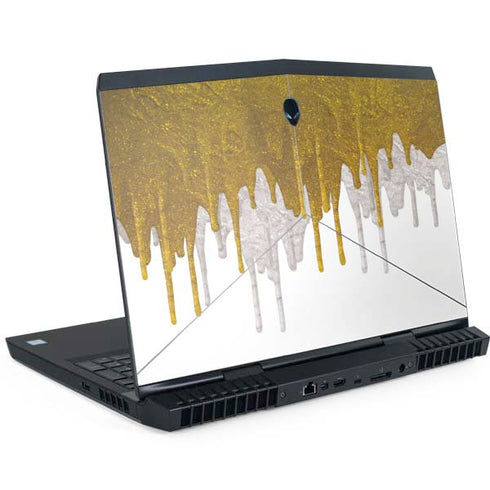 Paint Splatter Gold Dell Alienware Skin